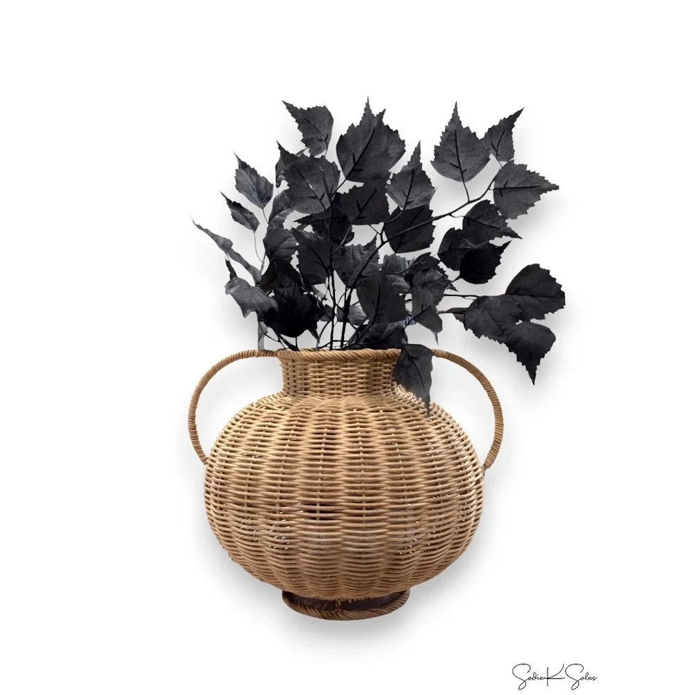 My Texas House Rattan Amphora Vase 8.86